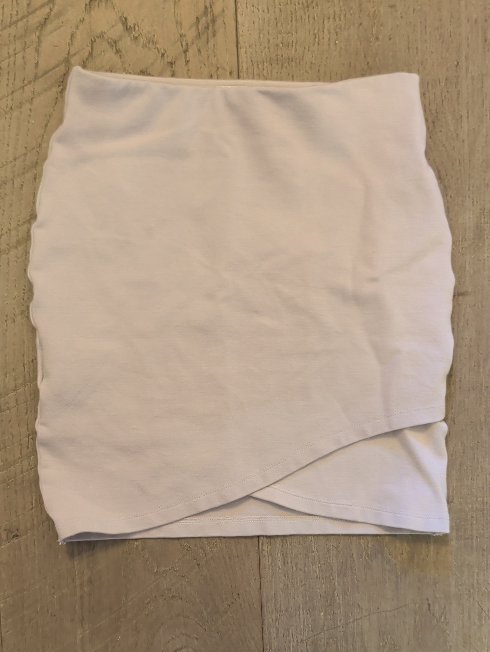 Sunday Best White Asymmetrical Wrap Mini Skirt